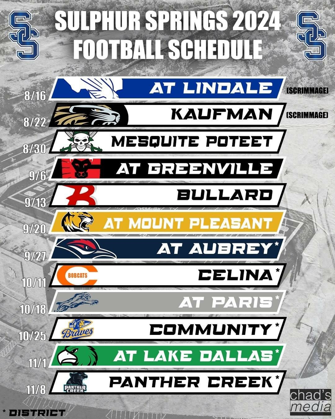 2025 FOOTBALL SCHEDULES Page 6 High School Sports The Smoakhouse